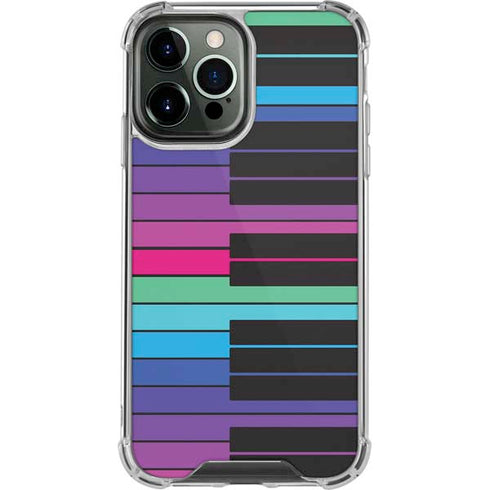 Color Piano Keys iPhone 13 Pro Max Clear Case